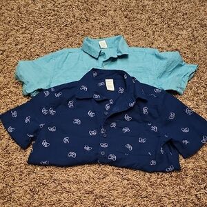 Blue and Teal Short Sleeve Shirts